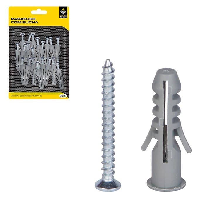 kit Parafuso c/ bucha 20 pares 10mm ou 8mm ou kit M10 e M8