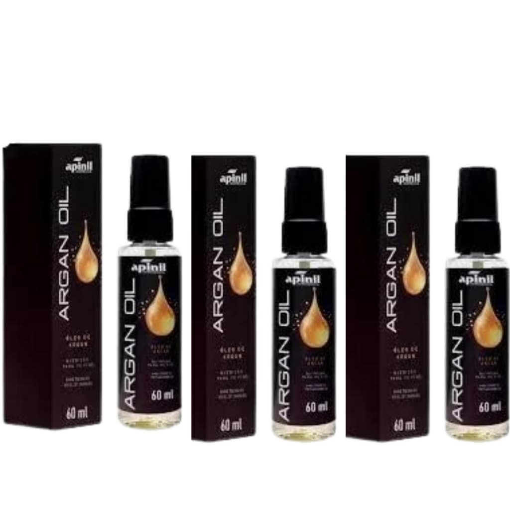Kit com 3 Óleo Reparador De Pontas Argan Oil  - Apinil