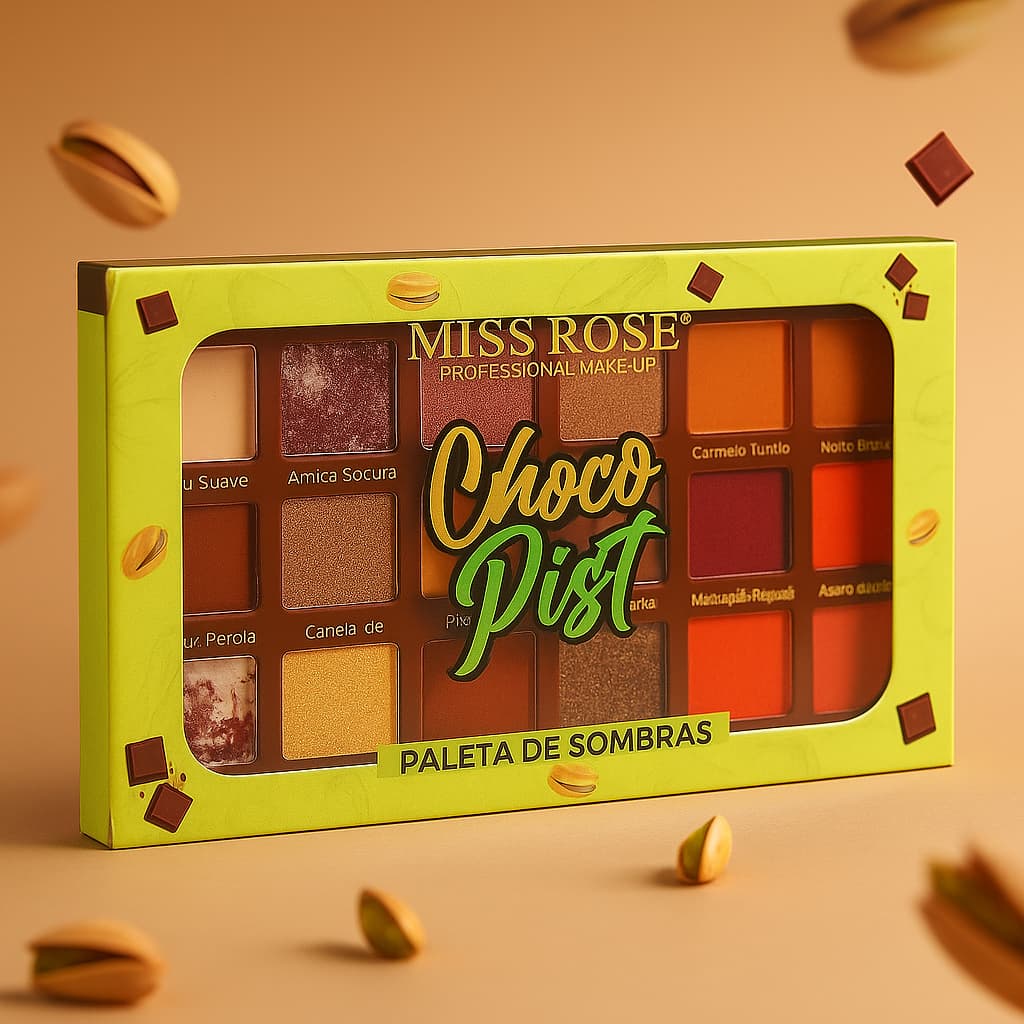 Paleta de Sombras Miss Rose Choco Pist – Cores Intensamente Deliciosas!