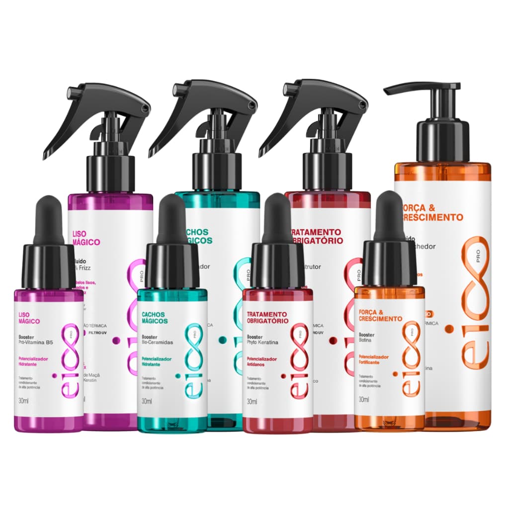 Eico Pro Spray Fluido Leave-in Tratamento Obrigatório Liso Mágico Cachos Força e Crescimento Booster