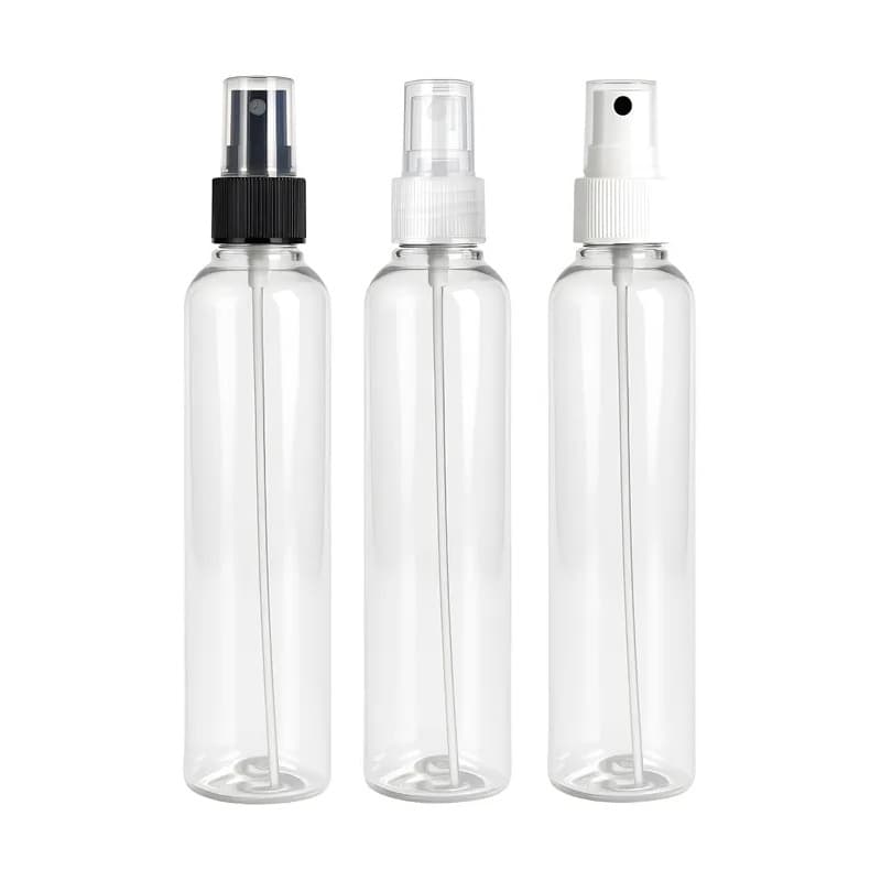 10 Frasco Pet 200ml Cilíndrico Válvula Spray Para Perfumes