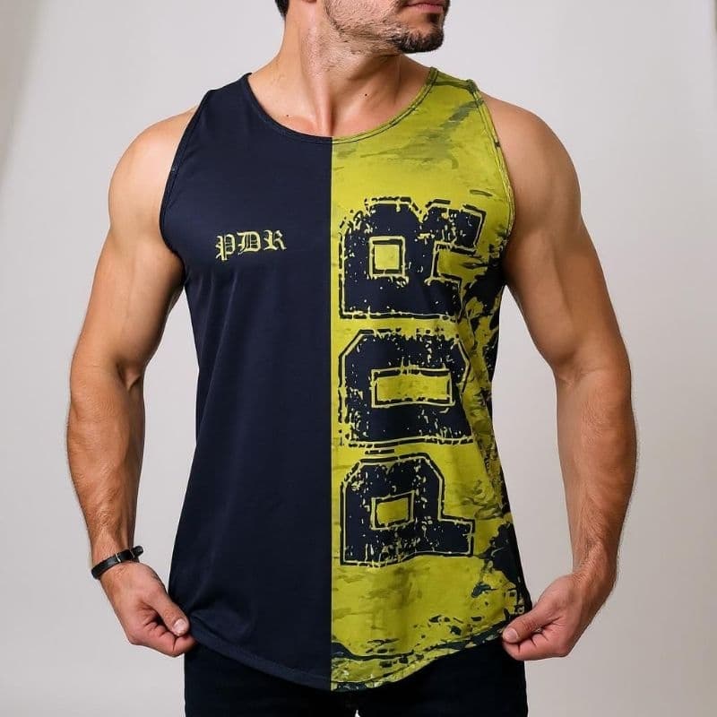Regata masculina Academia treino estampada dry fit PREMIUM - NÃO AMASSA NEM DESBOTA