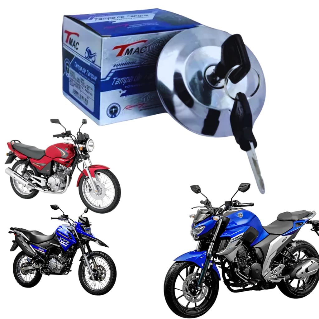 Tampa De Tanque Combustível Ybr 125 Factor 150 Fazer 150 Fazer 250 Lander 250 Xtz 125 Com Chaves ORIGINAL