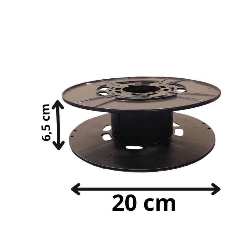 Carretel Bobina Plástica Vazia 20cm x 6,5cm – Ideal para Fios, Linhas, Cordas, Fio De Malha, Cabos ou Artesanato