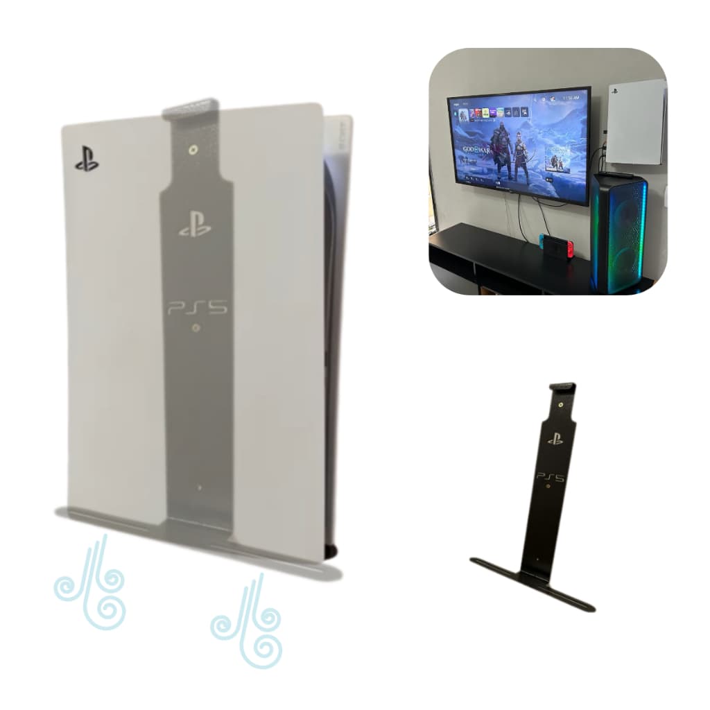 Suporte Invisível PS5 de Parede | PlayStation 5 Flutuante | Aço Reforçado | Fixação Segura