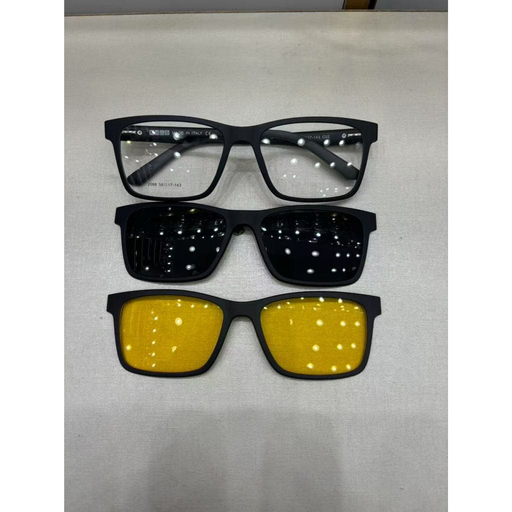 Óculos para grau com clip on solar polarizado Simples Casual