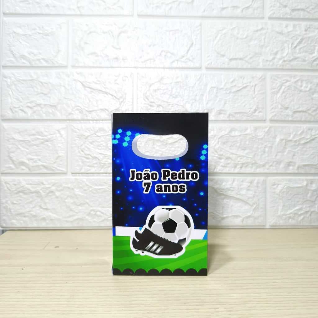 PEGUE E MONTE – Sacolinha Surpresa Personalizada para Festa FUTEBOLAZUL E VERDE
