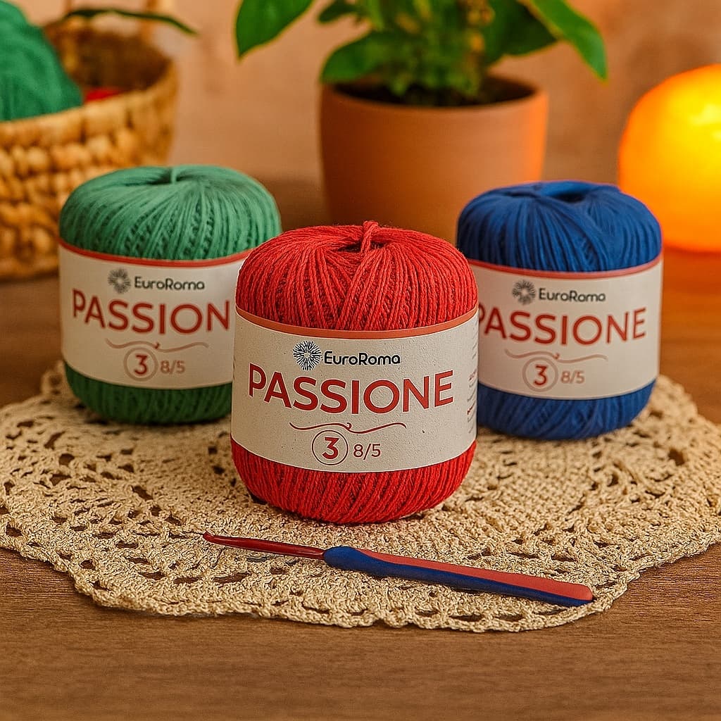 🧶 Fio Passione Círculo 125g – Ideal para Crochê, Tricô e Amigurumi | Brilho e Maciez!