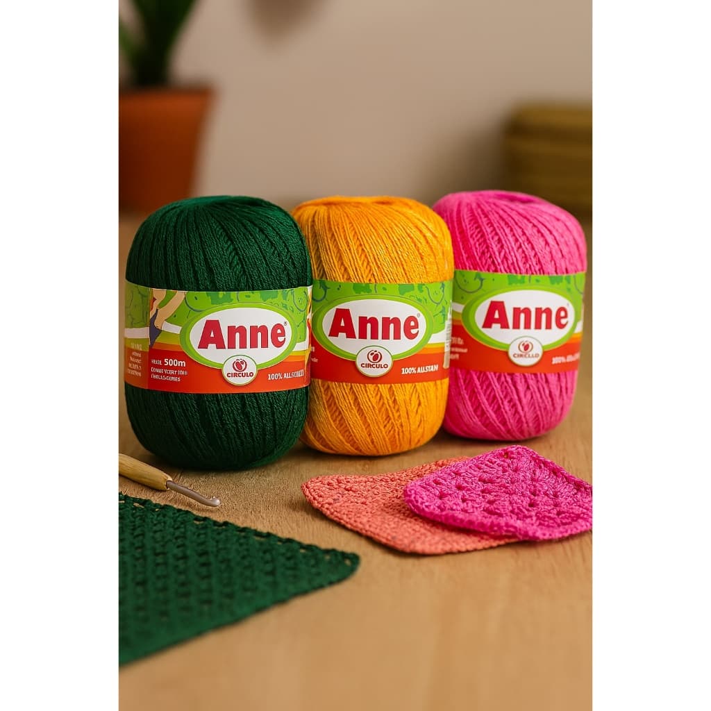 Linha Anne Circulo 500 Metros - linha para crochê - linha para tricô - fio para crochê