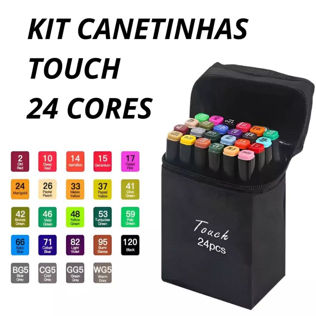 Kit 24 Canetinhas Coloridas Caneta Marca Texto De Ponta Dupla Conjunto De Canetas De Aquarela Especial