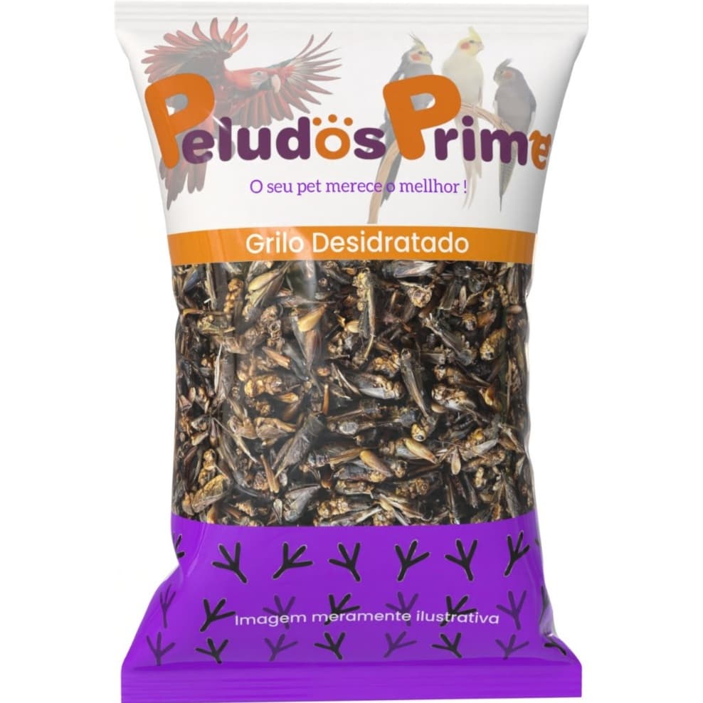 Grilo Desidratado - Alimentação Proteína Pássaros Répteis Peixes Roedores