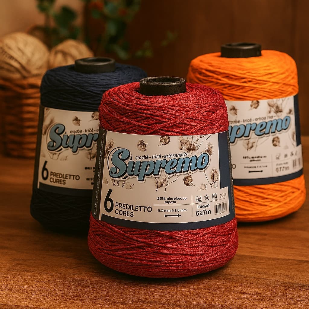 Barbante Supremo Fio 6 600g – Crochê, Tricô e Artesanato com Qualidade