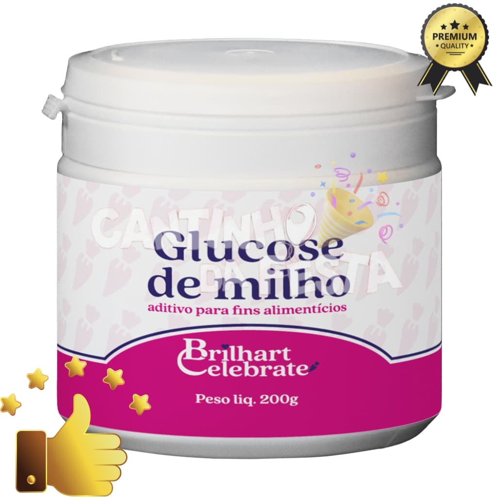 Xarope de Glucose 200g Brilhart Para Morango do Amor Doces Balas Confeitaria Profissional