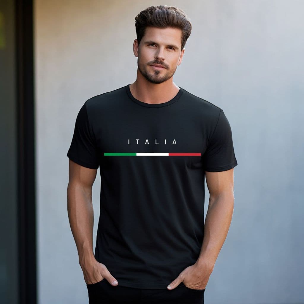 Camiseta Masculina Camisa Estampada Algodão Premium ITALIA