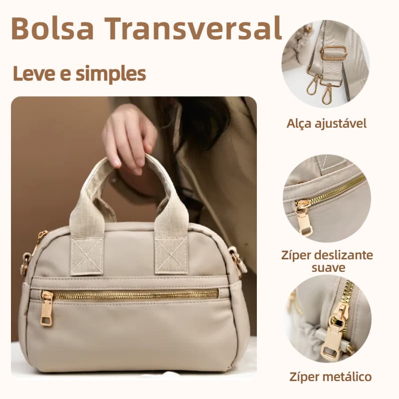 Bolsa Feminina De Nylon Leve À Prova DÁgua Crossbody Minimalista Ideal Para Passeios E Uso Diário Estilo Casual Moderno