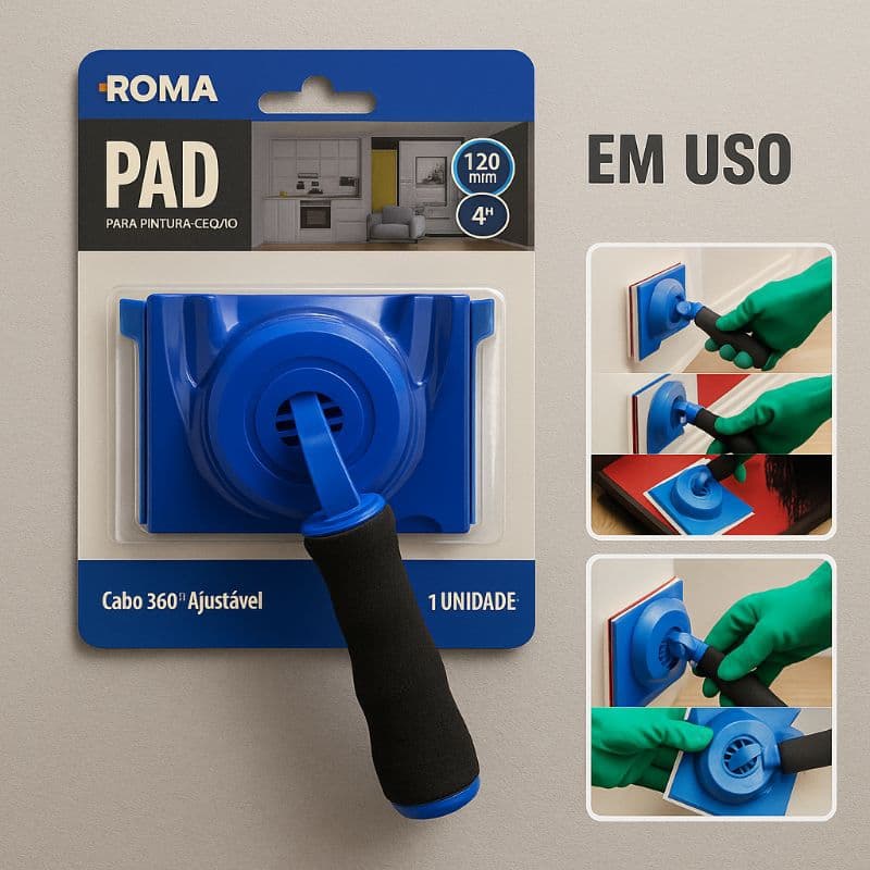 Pad Recorte Para Pintura C/ Cabo Ajustável Roma 700 80