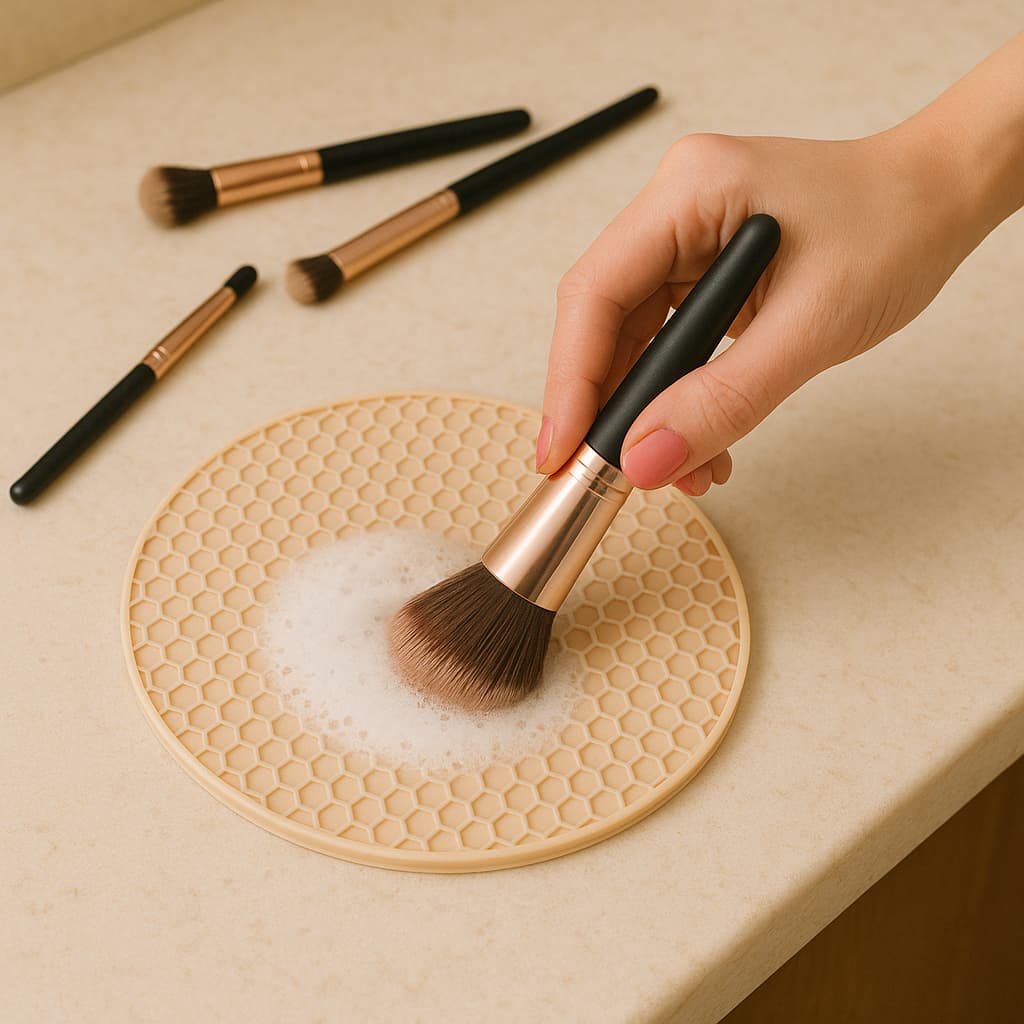 Limpeza De Pinceis Tapete Texturizado Grande Silicone