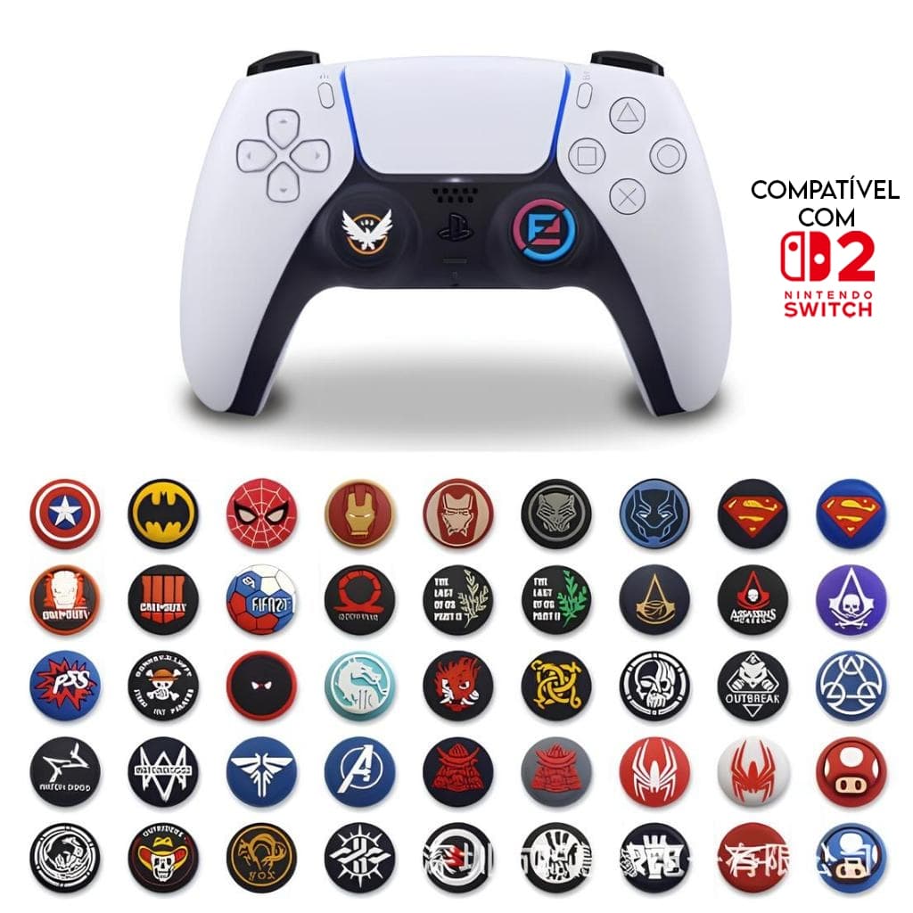 (C) NOVOS MODELOS Par de Grip personalizado para controle Ps3,Ps4, Ps5, Xbox One, Xbox X/S, Switch 2 Ótima qualidade