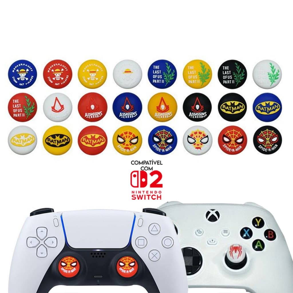 (B) Par de Grip Personalizado para controle Ps3,Ps4, Ps5, Xbox One, Xbox X/S, Switch 2 Ótima qualidade, Envio imediato