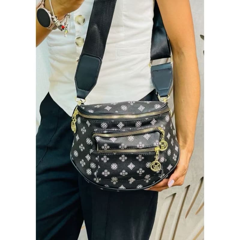 Bolsa Feminina alça grossa regulavel estampa luxuosa detalhes dourado qualidade 20✖️20✖️9