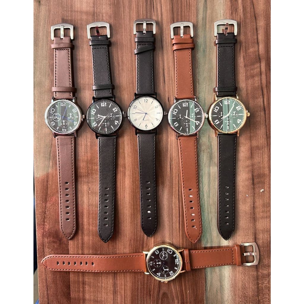 Relógio Masculino Luxo de Pulso Casual Quartzo  Pulseira Couro