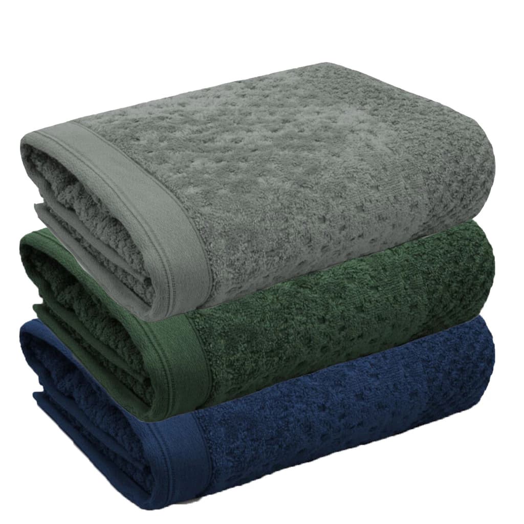 Kit 3 Toalhas de Banho Grossa Aveludada Fio Penteado Super Luxo Premium Alta Absorção 500g Pollo
