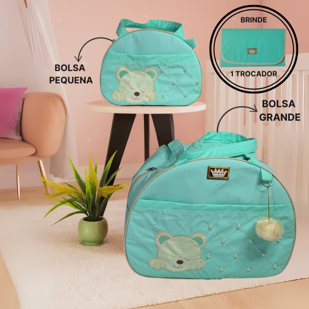 Kit Bolsa Maternidade 2 Peças Redonda Pérola + Mimo Moyses Baby