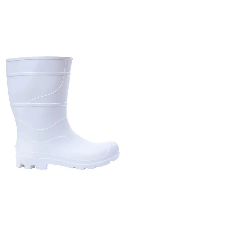 Bota Borracha Galocha Impermeável Cano Médio Branca Faxina