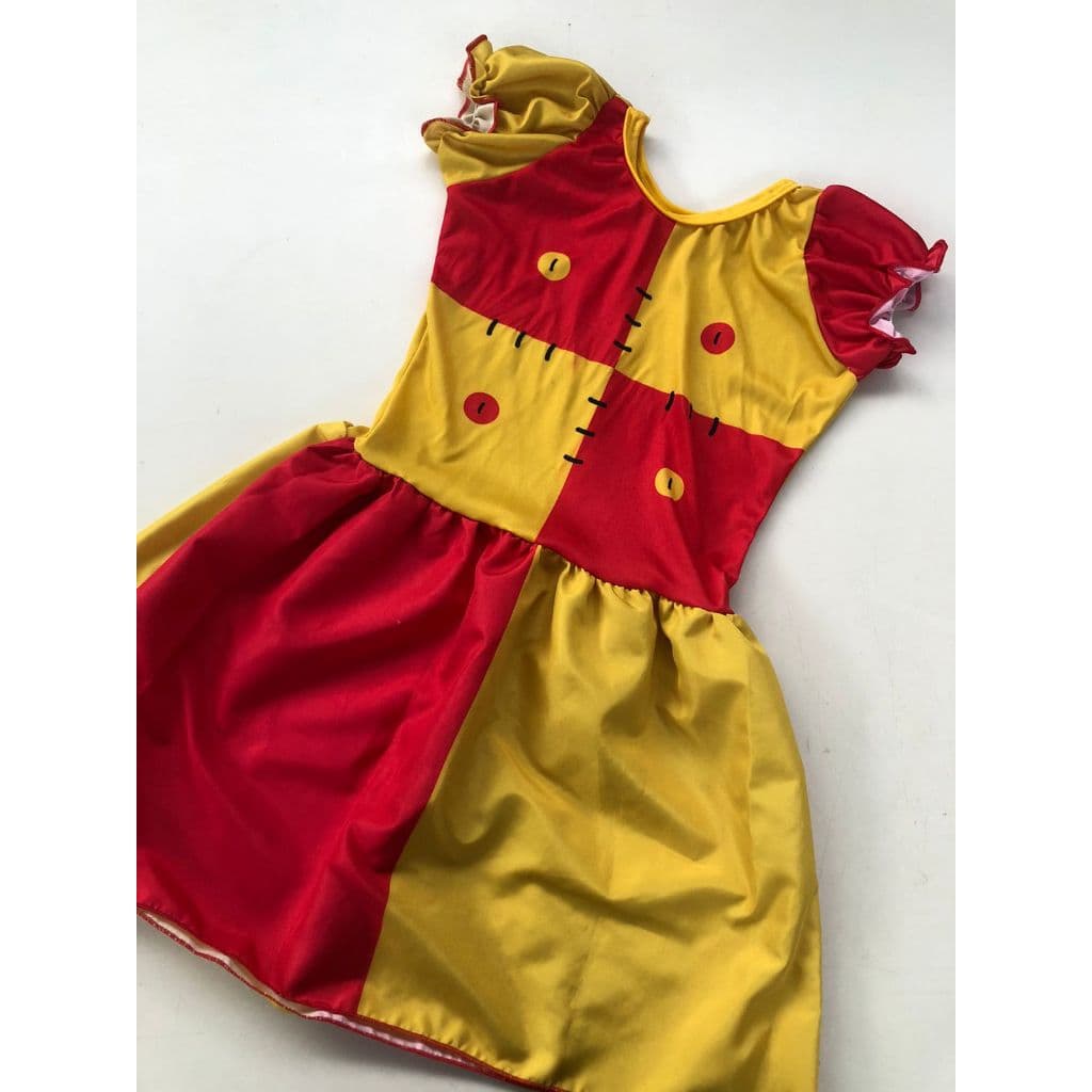 Conjunto Fantasia Emília Adulta – Vestido e Short Temático
