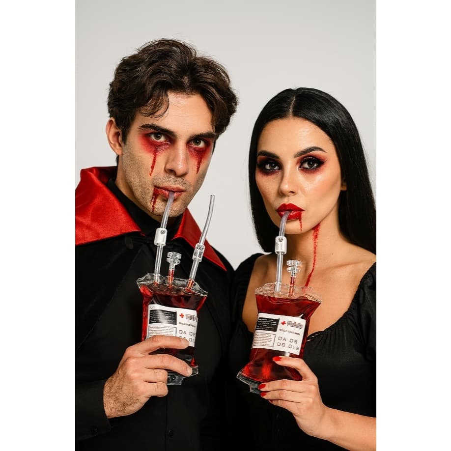 Bolsa Saco De Sangue Falso Para Colocar Bebidas Drinks Festa Halloween