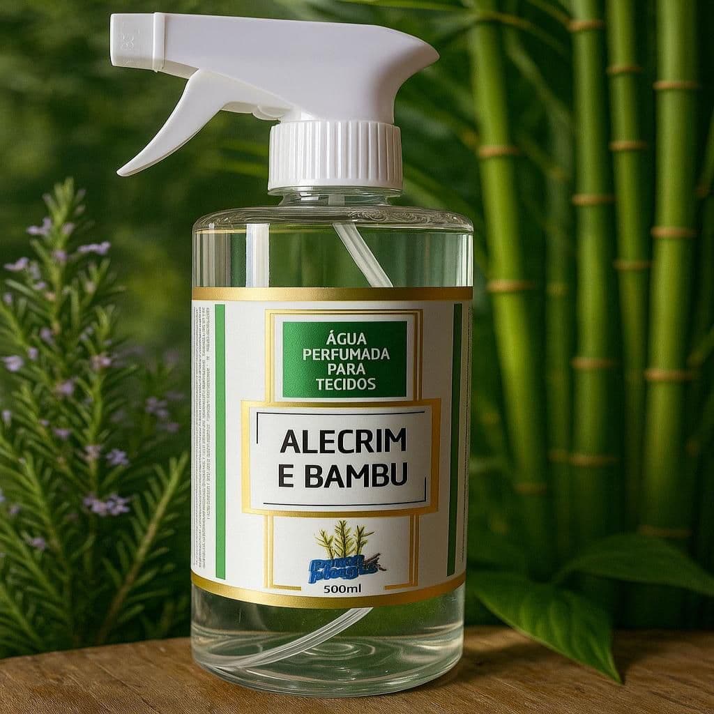 ÁGUA PERFUMADA PARA TECIDOS E ROUPAS ALECRIM E BAMBU 500ML