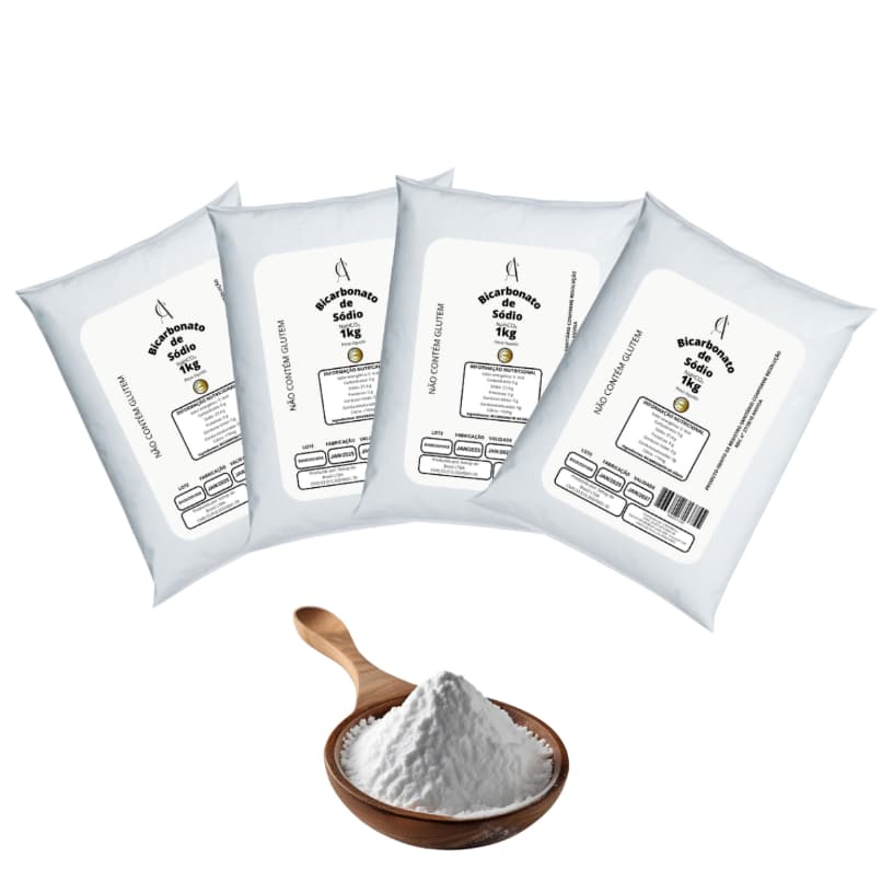 Bicarbonato de Sódio 4kg Extra Fino 100% Puro Culinária Limpeza Piscina Roupas Multiuso
