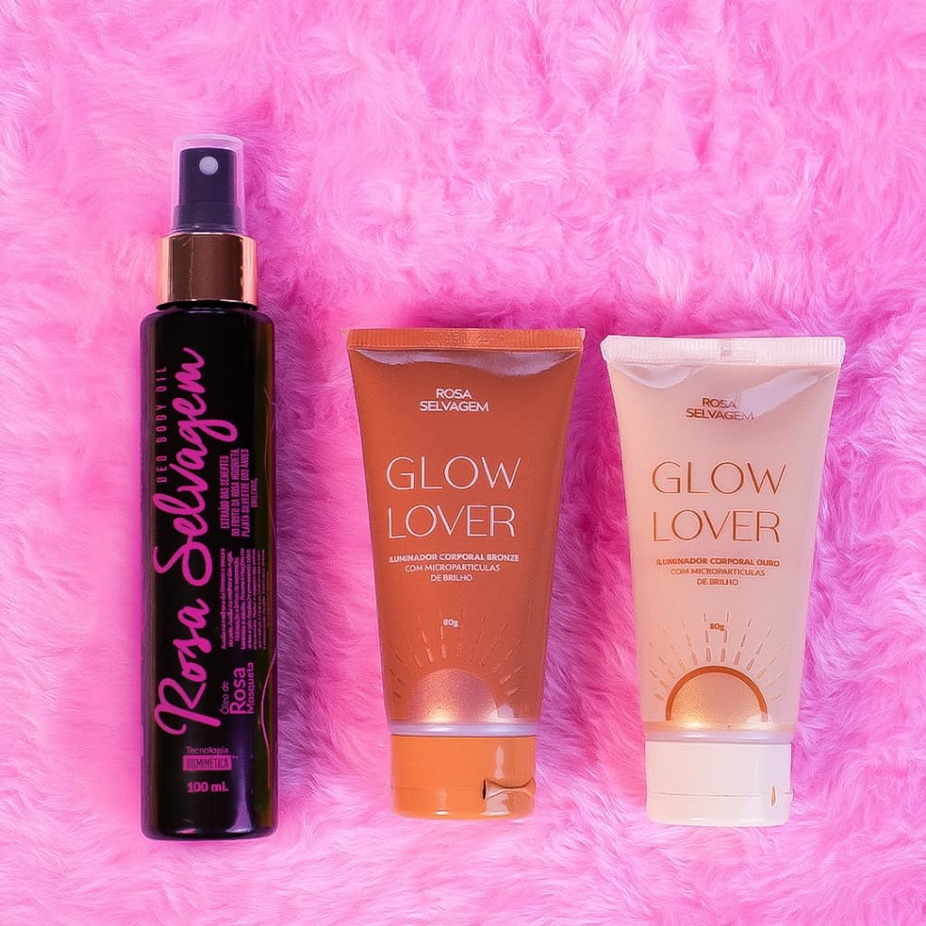 Brilho Selvagem - 1 Óleo + Glow Lover Bronze e Ouro