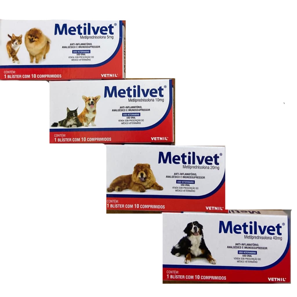 Metilvet Anti Inflamatório Vetnil 10 Comprimidos