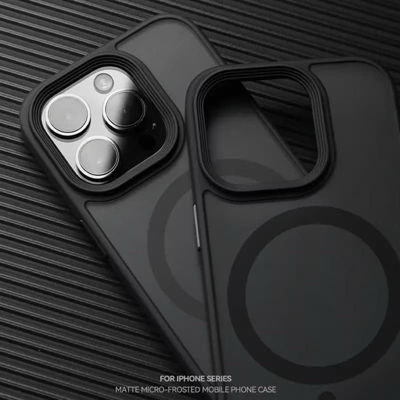 Capa magsafe preto fosco + pelicula de ceramica para Iphone 11, 12, 13, 14, 15, 16