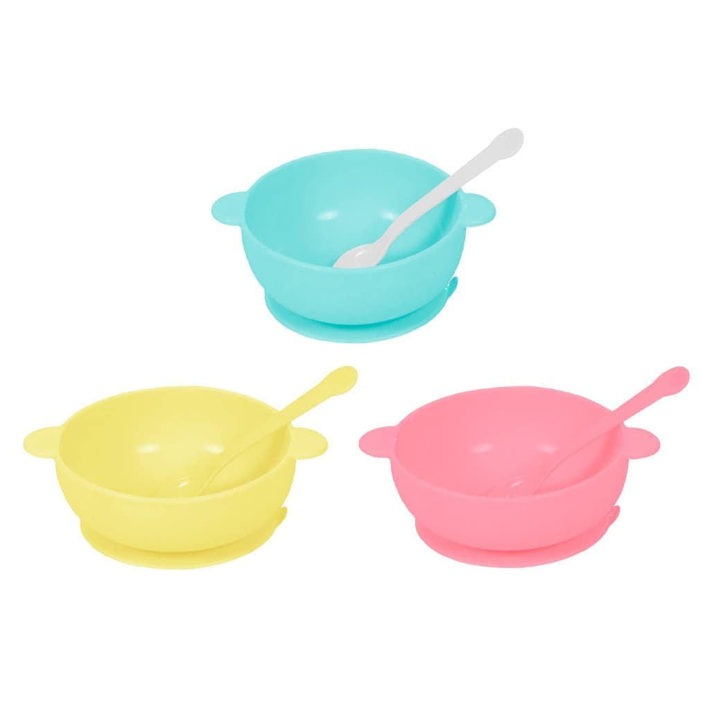 Prato Refeição Silicone Infantil Ventosa Bebê Tigela Bowl
