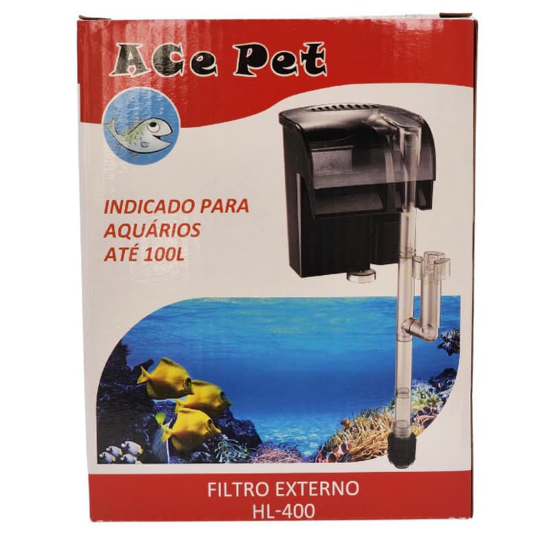 Filtro Externo Ace Pet Hl-400 Aquários Até 100 Litros