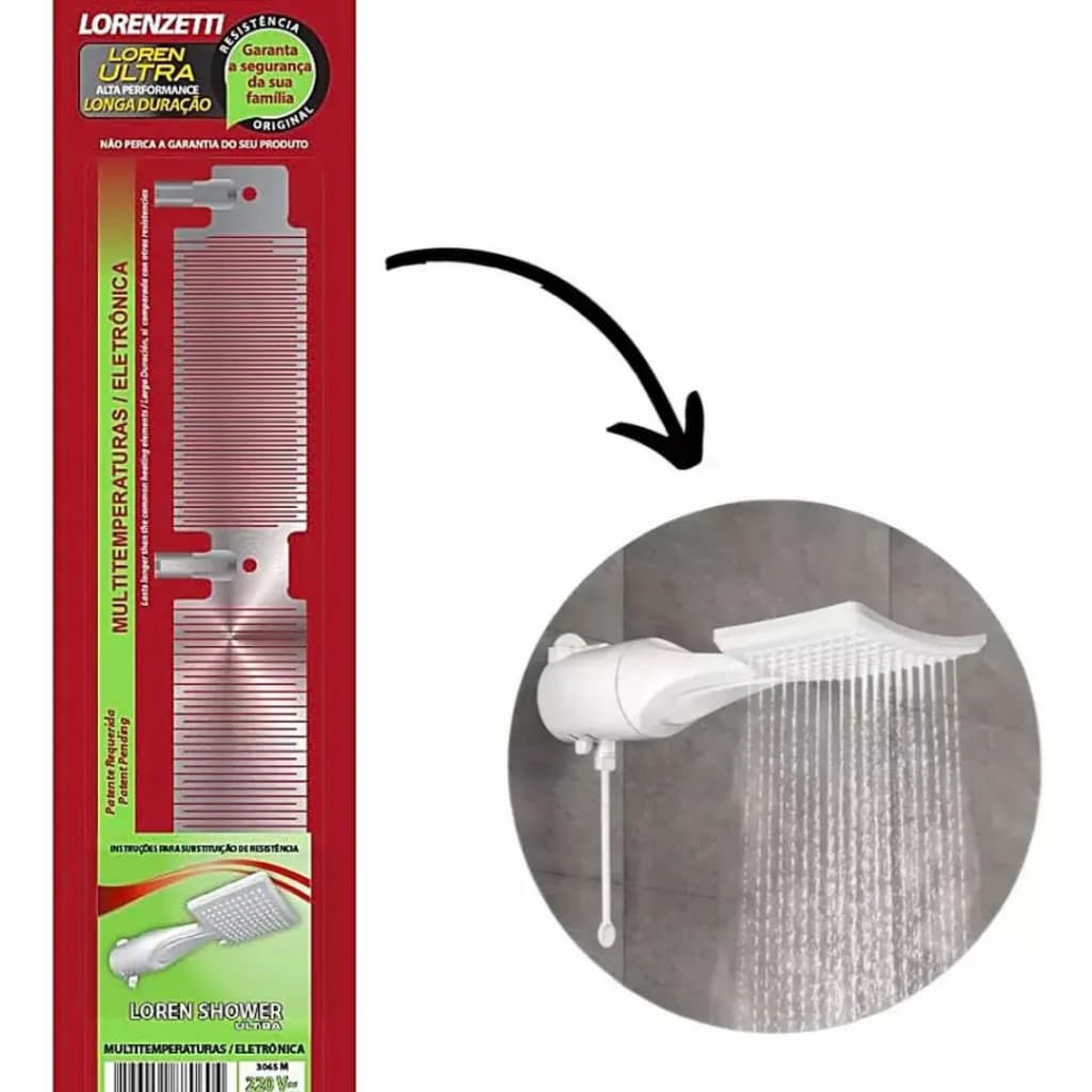 RESISTÊNCIA PARA CHUVEIRO DUCHA LOREN SHOWER ULTRA 7500W 220V LORENZETTI