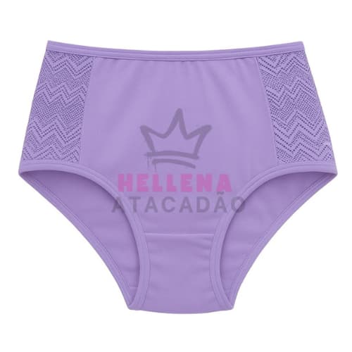 kit 4 calcinha calçola senhora cintura alta hot  pants REGULAR e PLUS SIZE conforto (KIT 4 VOVÓ)