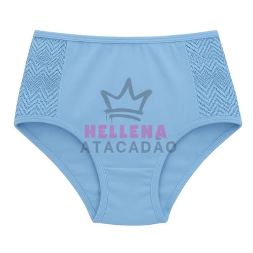 Kit de Calcinha Calçola Senhora Plus Size e Regular Feminino Cintura Alta Lateral larga