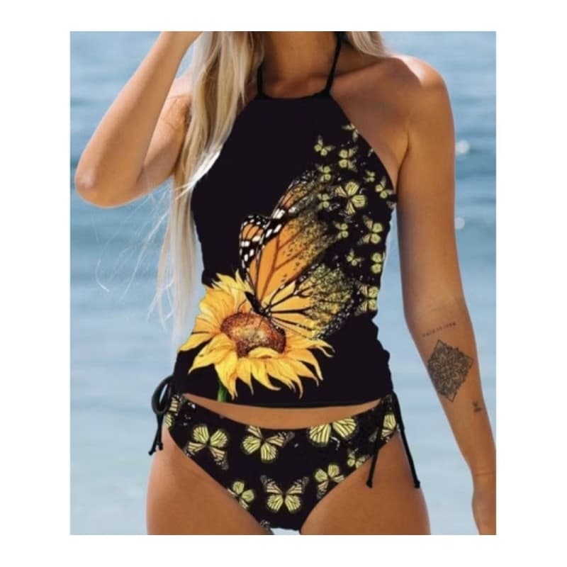 Biquíni duas peças estampas.