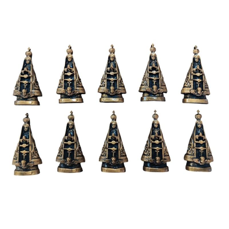 Aplique de Nossa Senhora Aparecida em resina 10 peças