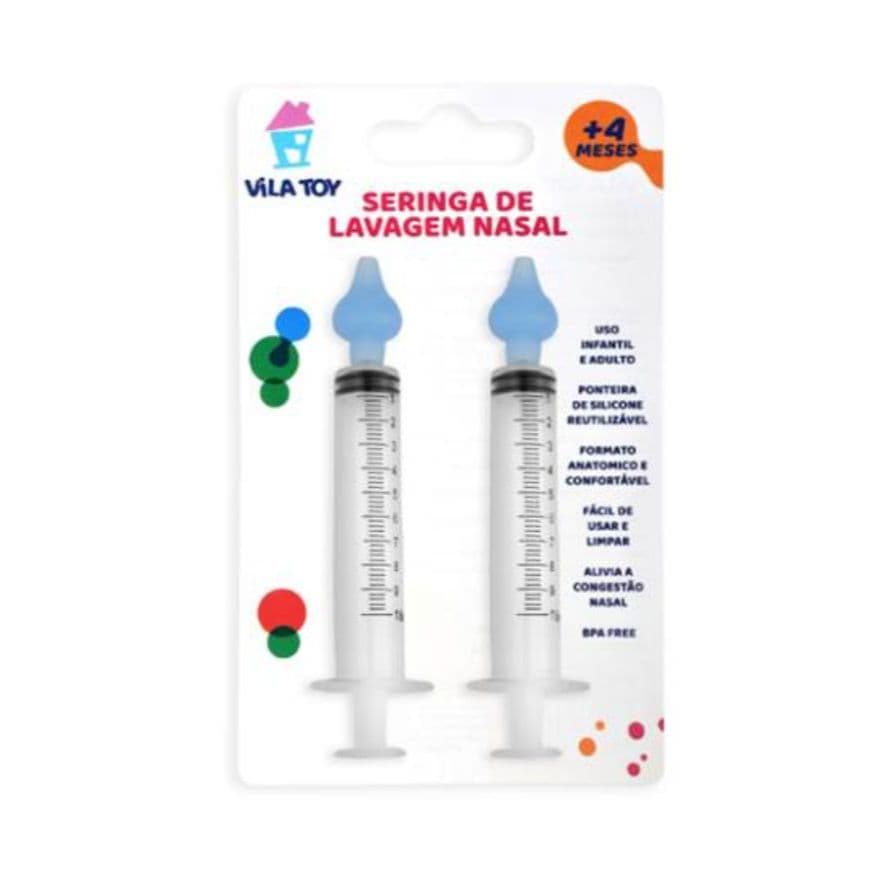 Seringa Lavagem Nasal Infantil e Adulto Azul ou Rosa kit 02 unidades - alívio Rápido Congestão Nasal