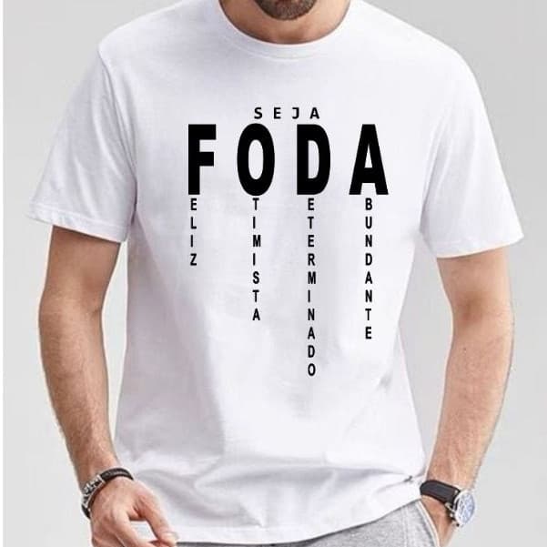 Camisa Básica Minimalista Seja Foda Camiseta Masculina 100% Algodão Envio Imediato
