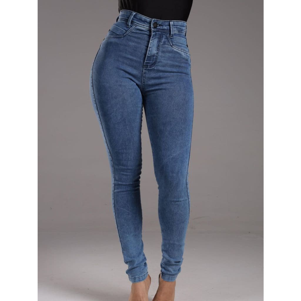 Calça Jeans Skinny Cintura Alta