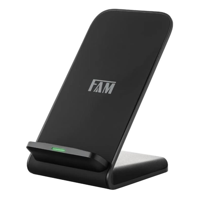 Carregador por Indução Rápido 15W FAM - Suporte Vertical para Celular