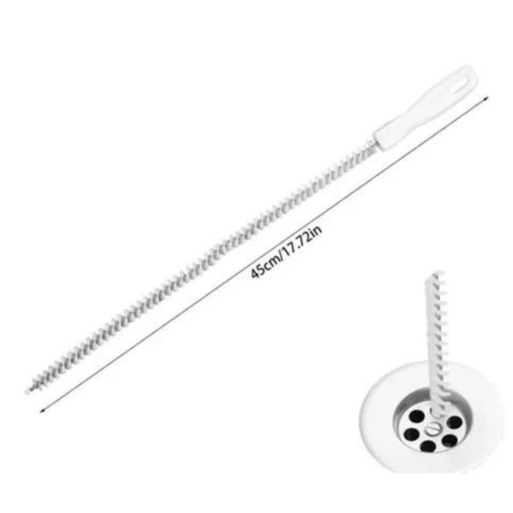 Escova Desentupidor e Limpeza de Ralos Canos Tubos Pias 45cm