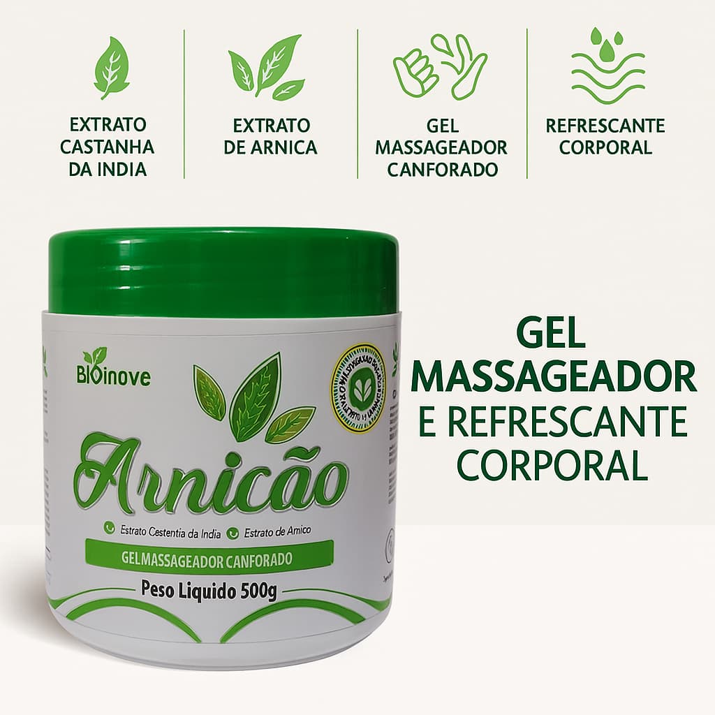 Gel Arnicão Massageador Refrescante Para Dores e Lesões Corporais