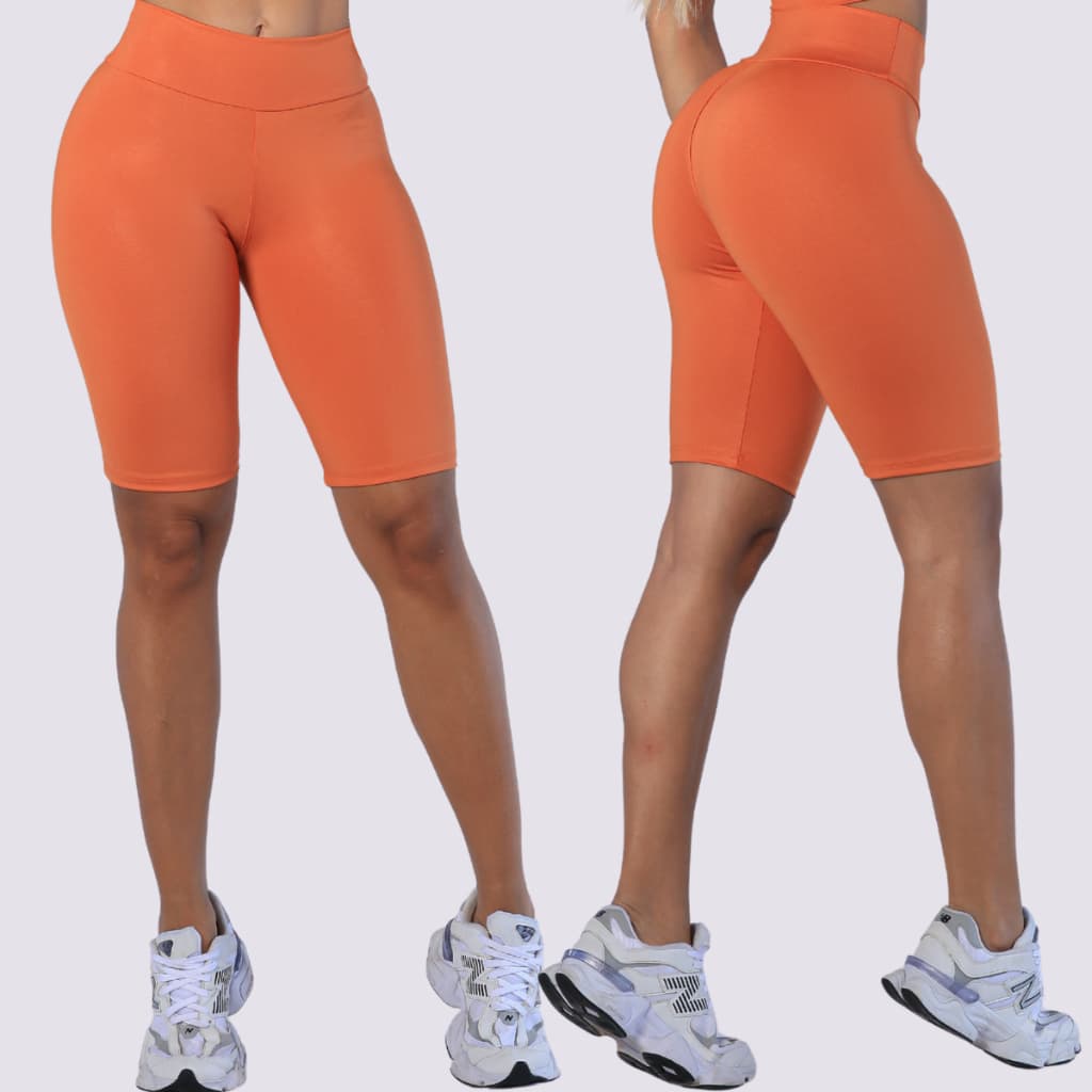 BERMUDA CICLISTA SHORT FITNESS FEMININO ACADEMIA CINTURA ALTA SEM TRANSPARÊNCIA TECIDO PREMIUM SUPLEX