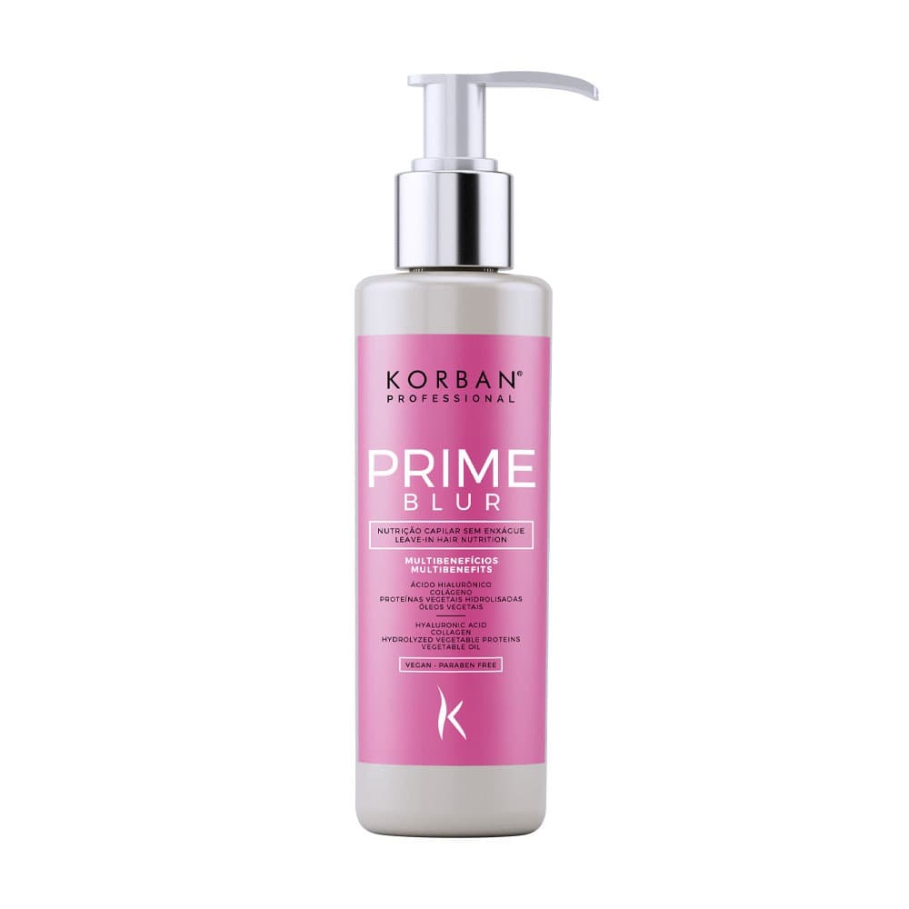 Leave‑in Prime Blur Korbán Hidratante 250 ml – Finalizador Capilar Sem Frizz